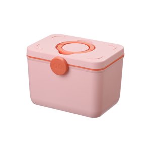 First Aid Boîte Conteneur de stockage en plastique Double couche Médecine Organisateur Grande capacité Accueil Voyage Trousse d'urgence Fournitures de cas Rose clair