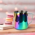 thumbnail image 3 of Milk Frothing Cup, Drawing Process Coffee Pitcher, Colorful Concave Base For Home Cafe Espresso Latte Art, 3 of 8