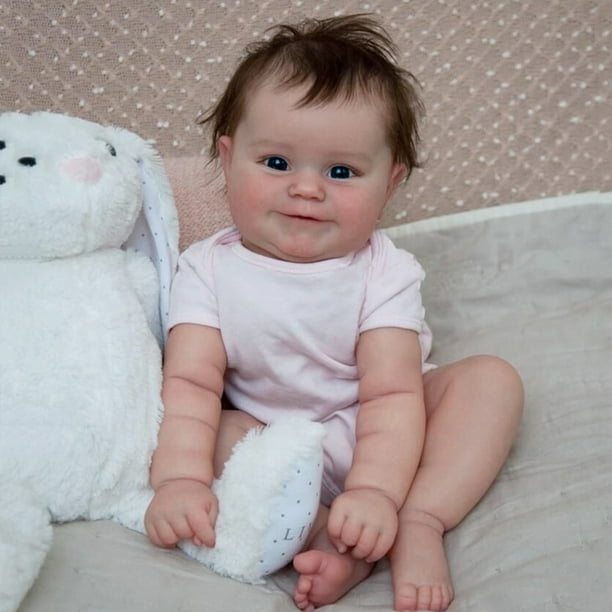 Muneca Bebe Reborn Material didactico 50cm Toddler Dolls con cabello castano para ninos Regalos Bodega Aurrera en linea