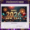 thumbnail image 2 of Golden Numbers Happy New Year Banner Fireworks Design 2026 New Year Display Festive Colorful Ornaments New Year Backdrop for New Year Party New Year Eve Holiday Celebration, 2 of 9