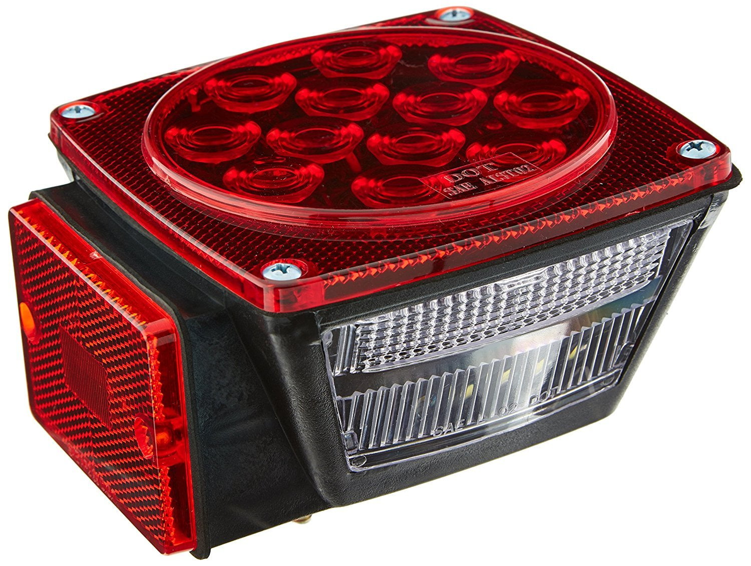 GLiving 2 Pack 12V Submersible LED Trailer Tail Light Kit New Combined