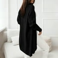 thumbnail image 4 of Wensltd V-Neck Mid-Length Knit Cardigan Jacket for Women Solid Color Cozy Relaxed Fit Casual Sweater Outfits, 4 of 9