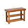 thumbnail image 3 of Costway 3-Tier Wood Shoe Rack 27.5' Shoe Bench Freestanding Boots Organizer Heavy-duty, 3 of 12