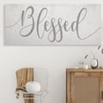 thumbnail image 2 of Stupell Industries Soft Grey Blessed Typography over Neutral Off-White Typography Painting Gallery Wrapped Canvas Art Print Wall Art, 20 x 48, 2 of 6