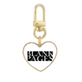 thumbnail image 1 of Stylish Characters Blank Pages Gold Heart Keychain Metal Keyring Holder, 1 of 3