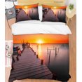 thumbnail image 1 of 3D Sunset Sky Sea Trestle Funda nórdica Juego de cama Funda nórdica Fundas de almohada 8, 1 of 3