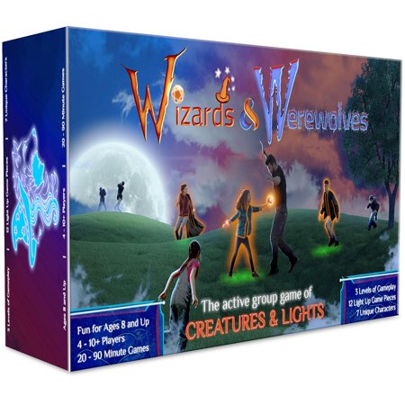 Wizards & Werewolves: An Active Outdoor Group Game with Hide and Seek, Tag and Glow-in-the-Dark Elements - Perfect for RPG, Dnd, LARP and Costume Fantasy (Best Board Games For Large Groups)