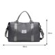 thumbnail image 2 of Bolso de lona unisex de moda Bolso de gimnasio con cremallera informal para hombres y mujeres (gris), 2 of 8