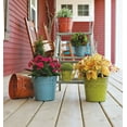 thumbnail image 3 of Robert Allen MPT01886 Fluer De Lis Series Metal Planter Flower Pot, 4", Color Cayenne Red, 3 of 5