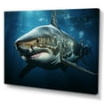 thumbnail image 2 of Designart "Mysterious Blue Ghost Of The Sea" Shark Wall Art Living Room, 2 of 7