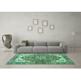 thumbnail image 3 of Ahgly Company Indoor Square Persian Turquoise Blue Traditional Area Rugs, 6' Square, 3 of 4