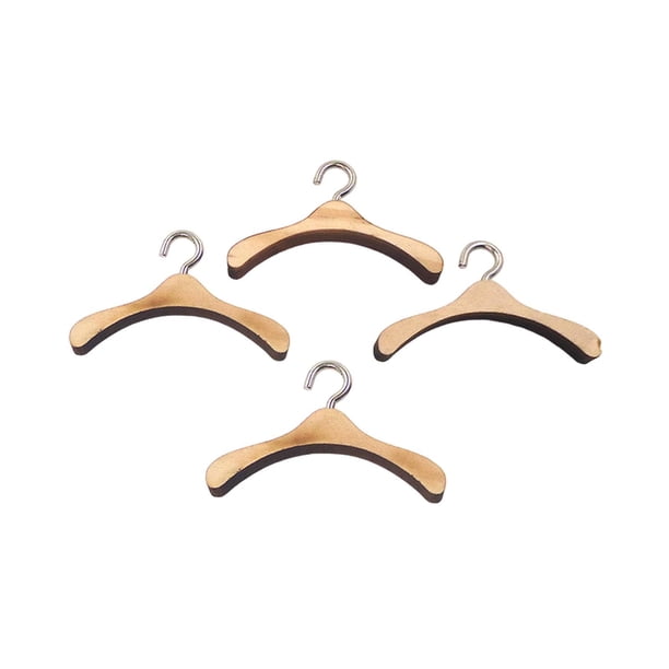 Juego De 10 Perchas De Madera De 15 Cm Para Muñecas BJD SD17 – Ropa De Metal Y Madera Natural, Ideal Para Organizar Y Exhibir Trajes