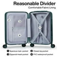 thumbnail image 5 of Hanke 20" Unisex 2 Piece Hardside Spinner Carry On Lightweight Luggage, Blackish Green, 5 of 9