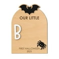 thumbnail image 4 of Kuntesetty Baby's First Halloween Footprint Plaque DIY Family Birthday Decorative Board Bat, 4 of 9