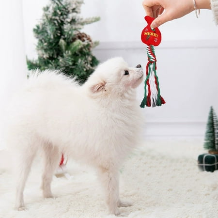 bxhwj Soft Velvet Christmas Toy For Pets Durable Chew Resistant Design For Dogs Cats Festive Holiday Pet Supplies For Playtime Interactive Pet Toy For Animals And Pet Owners