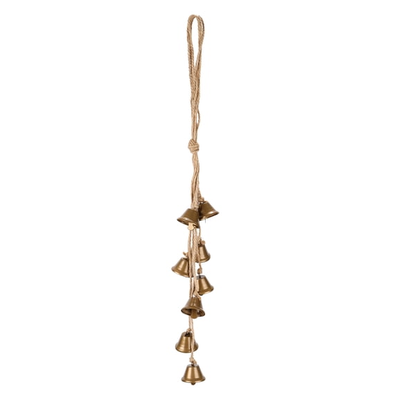 Witch Bells for Door Knob, 19inch Hanging Witches-Bells String Wind Chimes Vintage Metal Retro Sound for Door for Protection Crafts Christmas Tree Decorative Wall, Gold