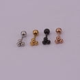 thumbnail image 5 of Mini pendientes de acero puro, pendientes de rayos personalizados para hombres y mujeres, pendientes de tornillos de acero inoxidable, joyería de moda, 5 of 5