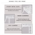 thumbnail image 3 of Morufur Metal Bunk Bed Twin XL Over Queen Size with Ladder & Guardrail, Metal Bed Frame for Teens Adults, Heavy Duty Sturdy Bunk Beds, Black, 3 of 9