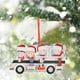 thumbnail image 1 of Adorno navideño para árbol de Navidad, regalo navideño, colgante pequeño de madera, creativo, lindos gatos y perros de familia, adornos colgantes de autobús para hacer uno mismo, 1 of 6