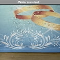 thumbnail image 6 of Ambesonne Blue Place Mats Set of 4, Ornament Frame Doves Rings, Standard Size, Blue White Pale Caramel, 6 of 6