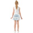 thumbnail image 4 of Girls' Skorts Elastic Waist Skorts with Inner Shorts Athletic Workout Shorts Skirts Pastel Blue Sea Animals X-Small, 4 of 9