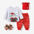thumbnail image 1 of Conjunto de 2 piezas con estampado navideño infantil para bebé niño, 1 of 5
