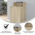 thumbnail image 4 of Flash Furniture Commercial Grade Trash Receptacle Enclosure for 32 Gallon Trash Cans with 8" Drop Hole and Upper Tray Shelf in Oak, 4 of 13