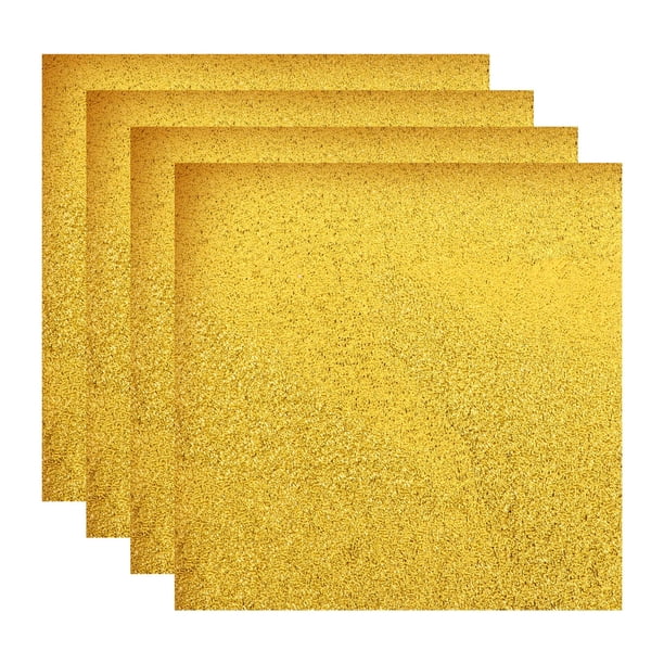 RomaMX 500 piezas de papel de aluminio, papel de aluminio, papel dorado, papel para envolver, regalo, paquete de alimentos, papel para envasar chocolate (10x10cm)