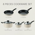 thumbnail image 5 of Carote Nonstick Cookware Sets, 8 Pcs Non Stick Pots and Pans Set, Induction Cookware, Oatmeal, 5 of 9