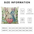 thumbnail image 5 of Wuche Easter Pillow Covers Hunny Easter Bunny Eggs Floral Rabbit Pillows Decorative Throw Pillows Cushion Case Farmhouse Decor for Couch Sofa, 5 of 5