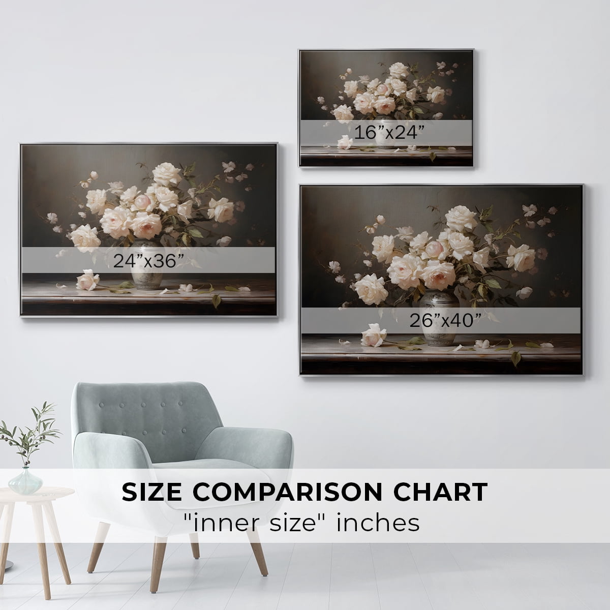 Vintage Botanical Print-LXII By Wexford Home Framed in Silver Wood Gallery Wrapped Canvas 27 in. x 41 in.