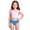 Blue, variant on Girls Cute Triangle Swim Bottoms, Solid Color Bikini Briefs with Decorative Trim, Quick-Dry Swimwear Panty for Kids Beach and Pool(6-7 Years/Blue)
