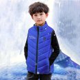 thumbnail image 1 of Camiseta de tirantes con cuello alto y estampado de moda, ropa inteligente con calefacción a temperatura constante para niños y niñas., 1 of 7
