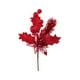 thumbnail image 2 of Ramo de flores artificiales navideñas | Arreglo de flor de Pascua de plástico rojo | Centro de mesa festivo de 23 cm para decoración del hogar, 2 of 6