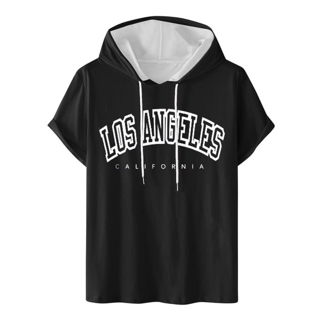 Birdeem Blouse à Capuche pour Hommes Col Rond Impression Numérique Chandail Entraînement Physique Sports Manches Courtes T-Shirt Blouse
