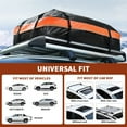 thumbnail image 4 of NEXPOW Car Rooftop Cargo Carrier - 15 Cubic Feet Waterproof Roof Bag for All Cars with/Without Rack - Includes Anti-Slip Mat, 4 of 7