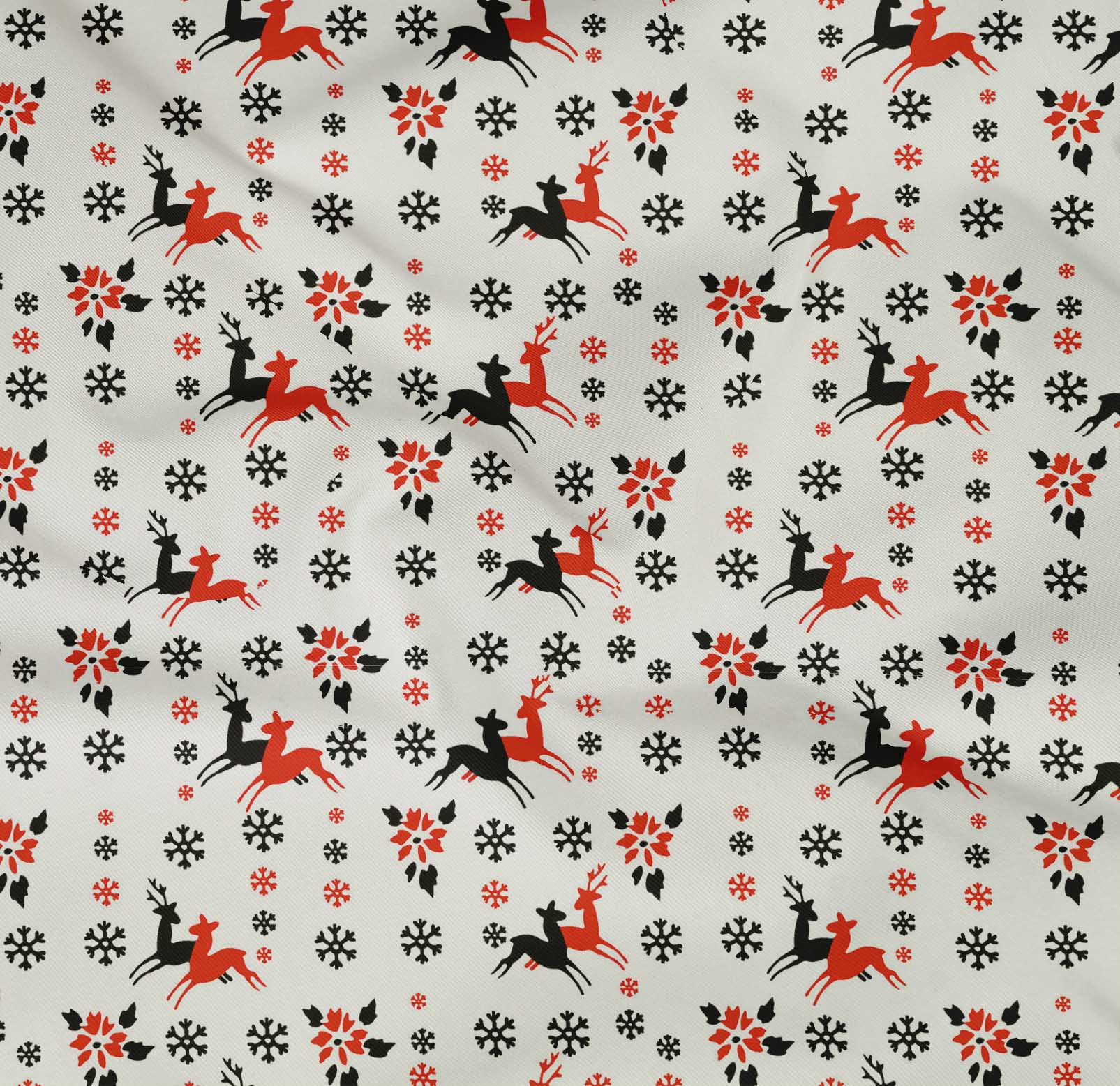 oneOone Cotton Poplin Twill Black Fabric Christmas Sewing Craft Project Fabric Prints By Yard 56 -Inch Wide