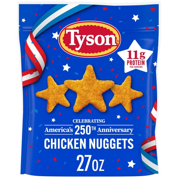 Tyson Chicken Nuggets, Celebrating USA 250 Years, 27 oz (Frozen, Fully Cooked)