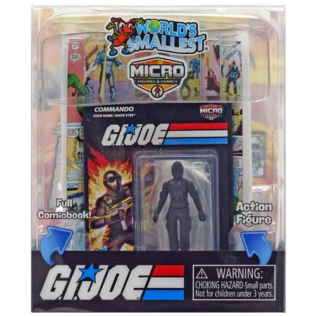 World's Smallest G.I. Joe Snake Eyes Micro Figure & Comic