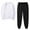 White Sweatshirt and Sweatpants, variant on 2PCS Outfits Men's And Women's Sports Tracksuits Long Sleeve Crewneck Solid Color Pullover Hoodless Sweatshirt And Sweatpants Fall Winter Suit Blue S