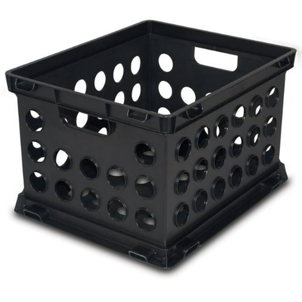 Sterilite 16939006 File Crate, Black, 6Pack
