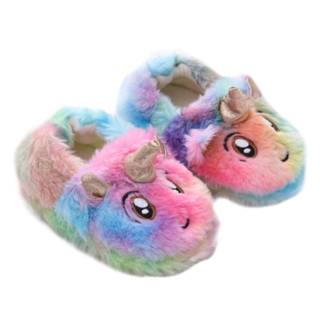 ColoMX 1 par de pantuflas de invierno para niños Pantuflas cómodas sin cordones de interior Zapatillas antideslizantes