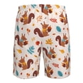 thumbnail image 6 of Kdxio Forest Squirrel Nuts Pattern Mens Casual Shorts - Drawstring Summer Beach Sports Shorts for Men, 6 of 9