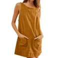 thumbnail image 1 of Gspmoly Robes d'Été pour Femmes 2025, Mode Femme Décontractée Couleur Unie Col Rond Sans Manches Robe Débardeur Robe de Cocktail Soldes d'Été Liquidation, 1 of 7
