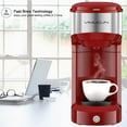 thumbnail image 4 of Coffee Maker, Single Serve Coffee Maker Machine 6 to 14 oz With Permanent Filter, Compatible with K Cup Pod & Ground Coffee, Mini Size Red, 4 of 7