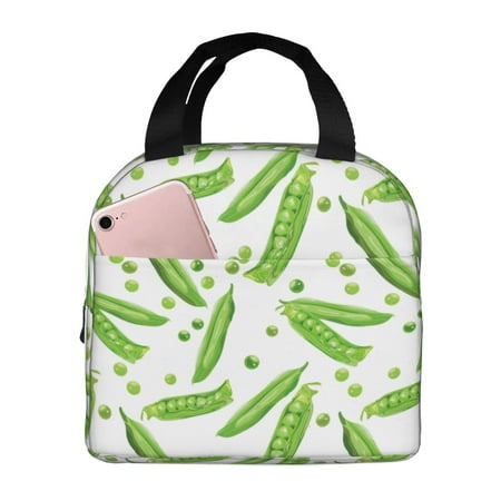Insulated Lunch Bag for Women Men - funny green Peas Leakproof Cooler Lunch Box for Women Men  Lunch Tote Bags for Work School Picnic Travel