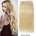 thumbnail image 2 of SEGO Clip in 100% Human Hair Extensions Real Thick Remy Hair Full Head 8 PCS Hair Pieces for Woman Balayage Black Brown Blonde, 2 of 9