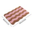 thumbnail image 3 of Wave Pattern Flocked Bath Mat, Non Slip Bathroom Rug with Latex Backing, Soft Absorbent Shower Mat, Washable Floor Carpet for Bathroom and Laundry Room, 3 of 7