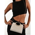 thumbnail image 3 of REMANLAND Women's Satin Pleated Evening Clutch Bag, Beige, 3 of 6