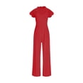 thumbnail image 5 of Strap Jumpsuit Women One Piece Romper Spring Summer Casual Style Solid Color Jumpsuit Female Playsuit Coverall, Summer Gifts for Women | CSEONE,Red XL, 5 of 7